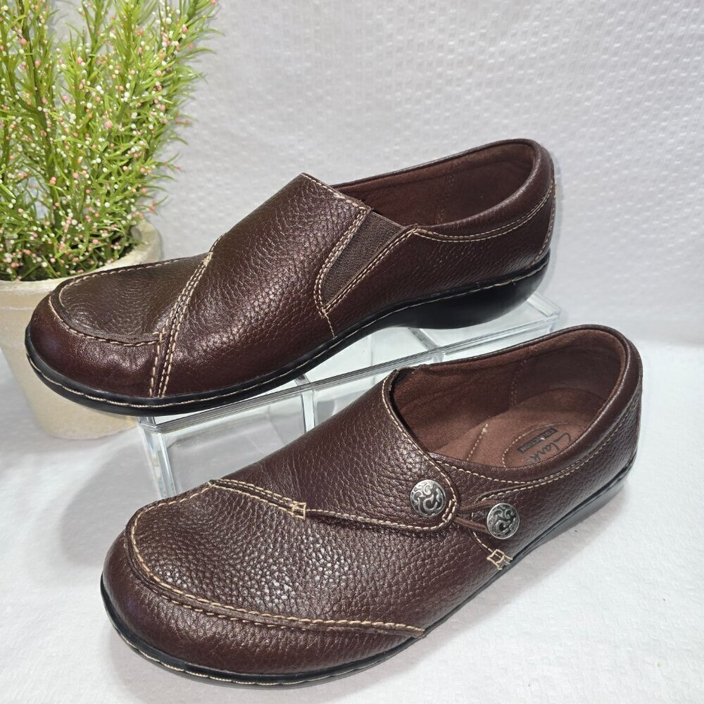 CLARKS COLLECTION SPECIAL EDITION SLIP ON ASHLAND LANE WOMENS SIZE 9 EUC